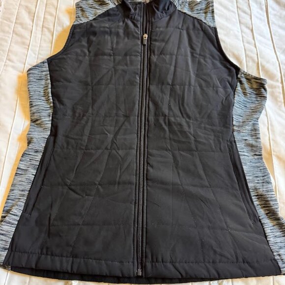 Soybu Vest Rhianna Womens Plus Size XXL Casual Winter Vest Black and Gray - Picture 1 of 5